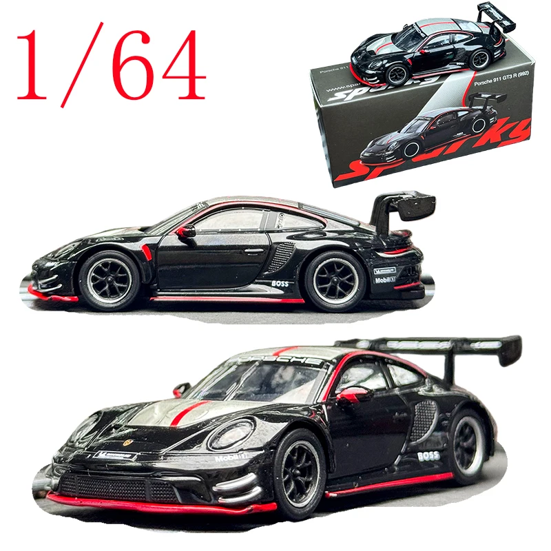 

Sparky Diecast масштаб 1/64 Porsche 911 GT3 R Модель суперкара из сплава Porsche 911 GT3 R Игрушечная модель гоночного автомобиля Коллекционное украшение