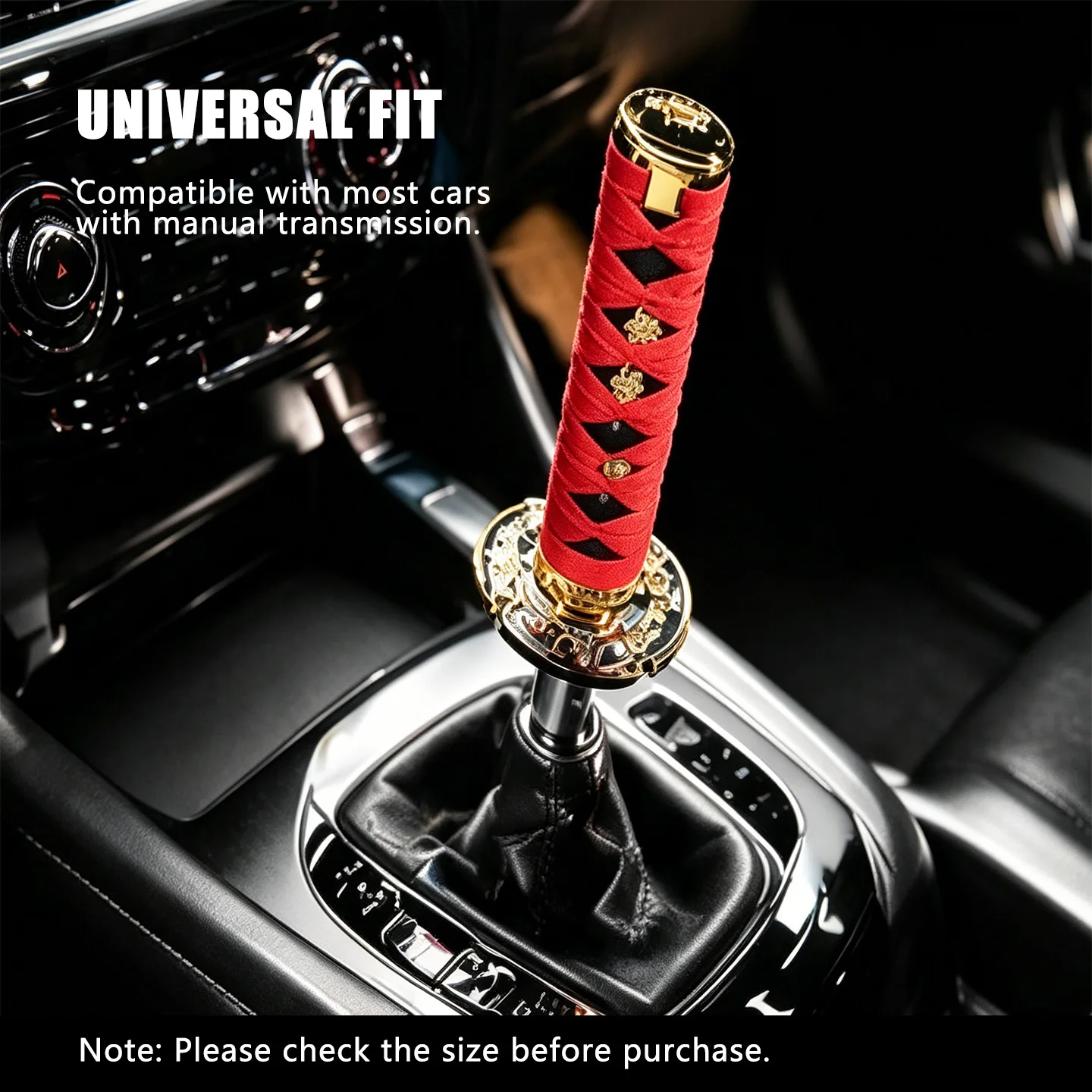 Universal JDM Samurai Sword Shift Knob 200mm / 260mm Samurai knife shift knob with adapter