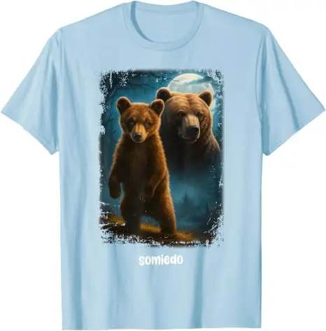 Somiedo Bär Lustiges Tierliebhaber-Bären-T-Shirt Y2k Camping Grafik Ästhetische Kleidung Humor Weiches Baumwoll-T-Shirt Kurzarm Geschenk – Detail 18