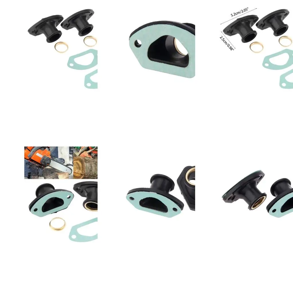 Chainsaw Air Manifold Boot Pipe for Chinese Chainsaw 45CC 4500 52CC 5200 58CC Gas Pruner Small Chainsaw 2 Sets