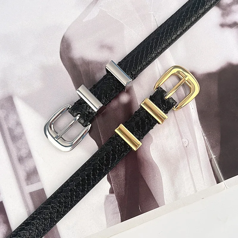 

Top-grain cowhide women's versatile leather waist belt pairs well with casual pants, jeans, short skirts and women's belts for c