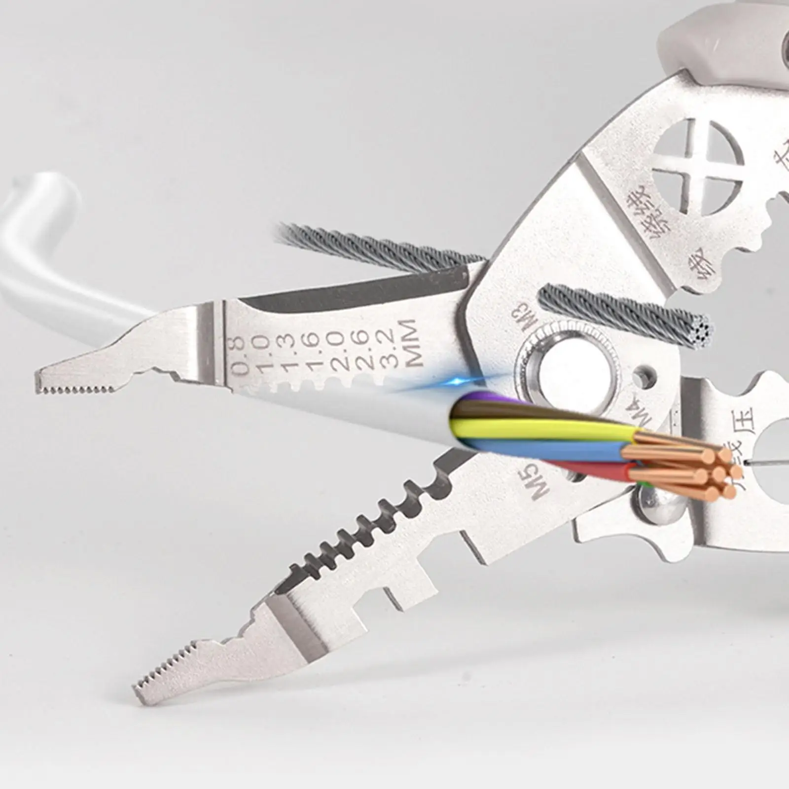 Multipurpose Wire Strippers Sturdy Portable Professional Wire Pliers Tool Wire Cutter Strippers for Crimping