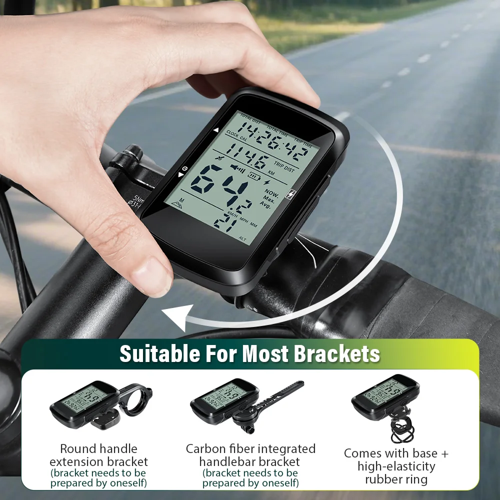 NEWBOLER GPS دراجة الكمبيوتر اللاسلكية مقاوم للماء الدراجات عداد السرعة دراجة الكمبيوتر الطريق الدراجة الجبلية الدراجة الملحقات