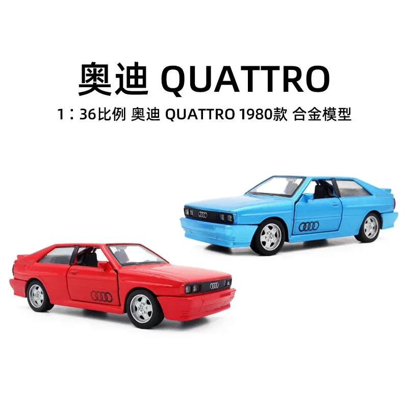 MaKeda 1:36 1980  Audi Quattro  alloy vintage car model with soundless decorations  Diecast Metal Alloy Model Car Toys For  Gift