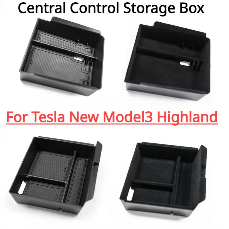 

Central Control Storage Box for Tesla Model 3 + New Model3 Highland Organizer Armrest Box Car Tidying Accessories 2023-2024