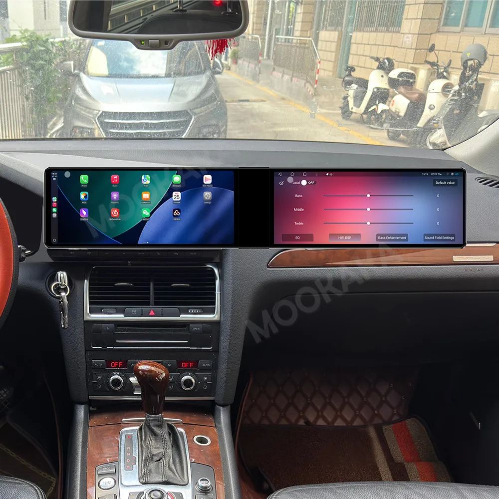 

Android Auto Radio For Audi Q7 2005-2015 Dual Screen 24.6" Car Stereo Multimedia Carplay GPS DSP Co-pilot Entertainment Headunit