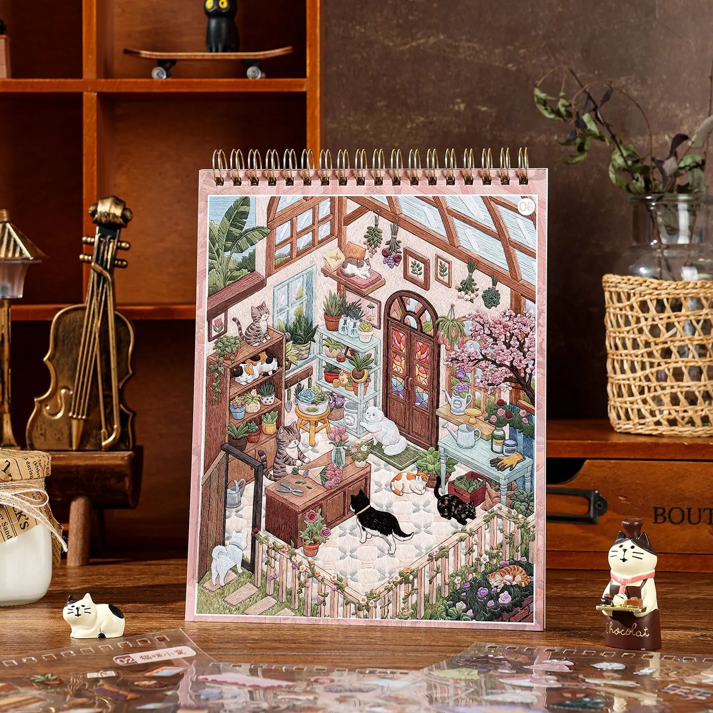3D Scene Sticker Collection Bo - Embroidery Journal Book ulasan dan harga