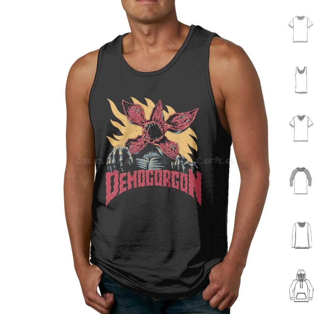 Demogorgon Camisetas sin mangas Chaleco sin mangas Demogorgon Eleven Netflix Dustin Stranger Mike Things Lucas al revés 80s Tv Horror