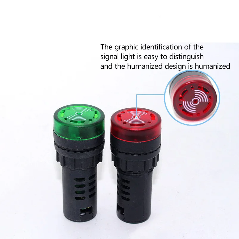 Alarma de luz y sonido con flash LED con luz CA y CC 12 V, 24 V, 36 V, 110 V, 220 V AD16-22SM