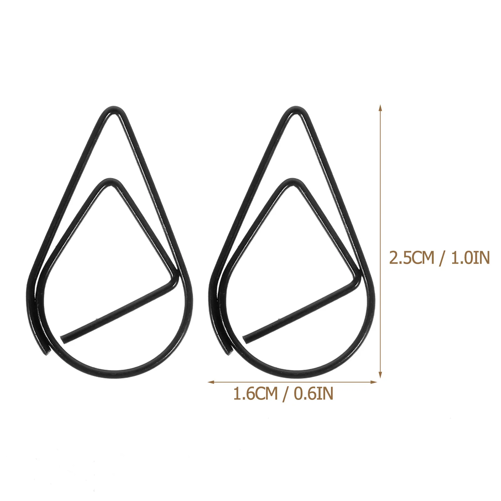 100 قطعة مشابك ورق صغيرة مشابك تثبيت المستندات المعدنية لملف المكتب دفتر التقويم الحرفية المرجعية القرطاسية الزخرفية #2