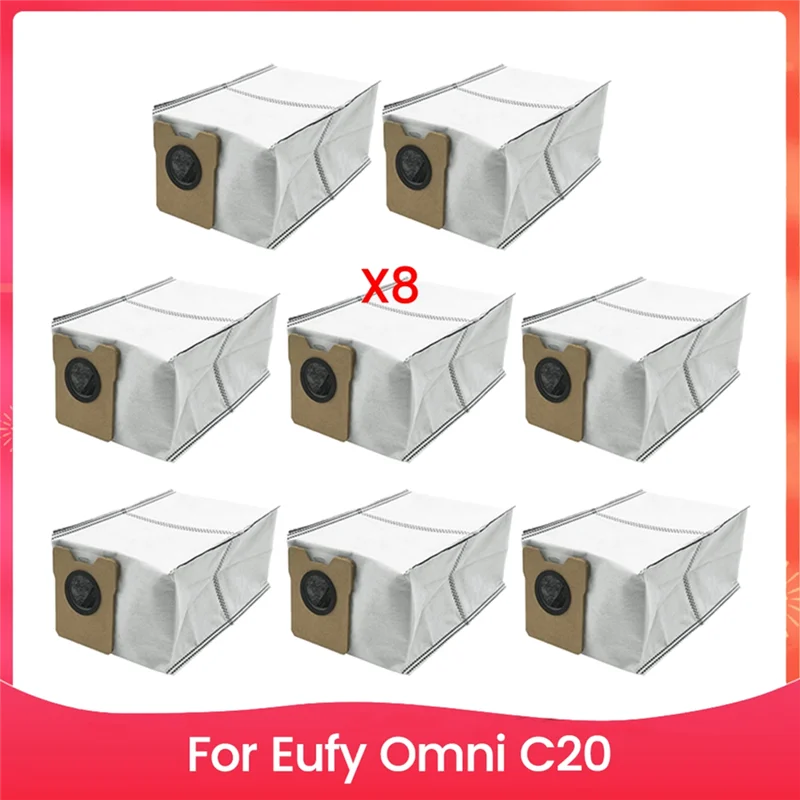 【Berserk】Вакуумный мешок для пыли, подходящий для запасных частей Eufy Omni C20, сменный мешок для пыли большой емкости