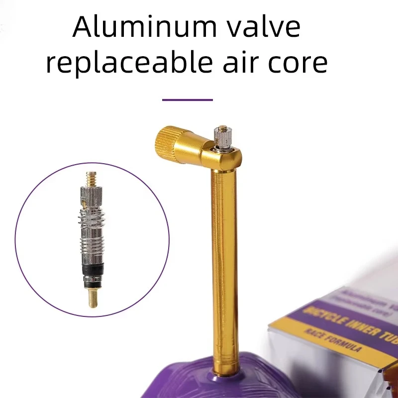 OFFBONDAGE Aluminum Valve Ultralight Bike Inner Tube 700C Road Bicycle TPU Tire 60 80mm Length French Valve Super Light Tube view 2