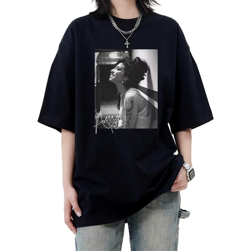 

Vintage Amy Winehouse Classic Legardary Graphic T shirt New Men Women Fashion Cotton short sleeve T-shirts Unisex Oversized Tops