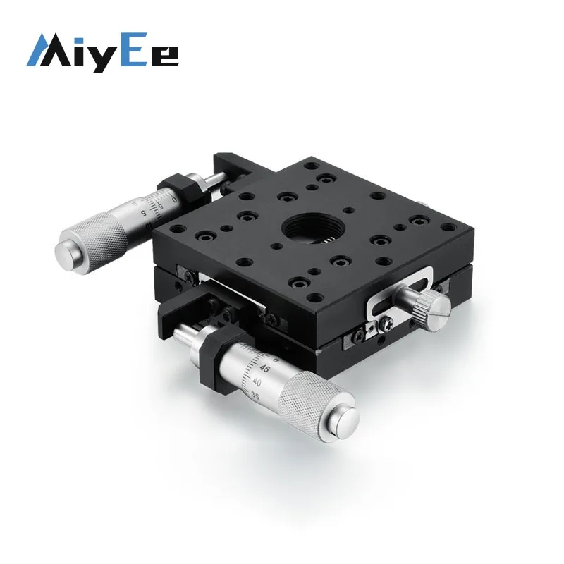 Ultra-thin High Precision Manual Slide Table XY Axis 60x60MM Fine-tuning Platform 29.4N Load
