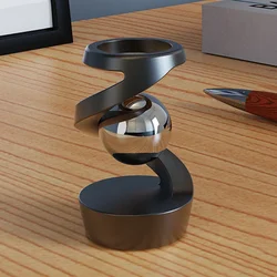 Gravity Defying Kinetic Desk Toy Desktop Suspended Gyroscope Stress Relief Kinetic Sculpture for Office Desk Decor for Adults