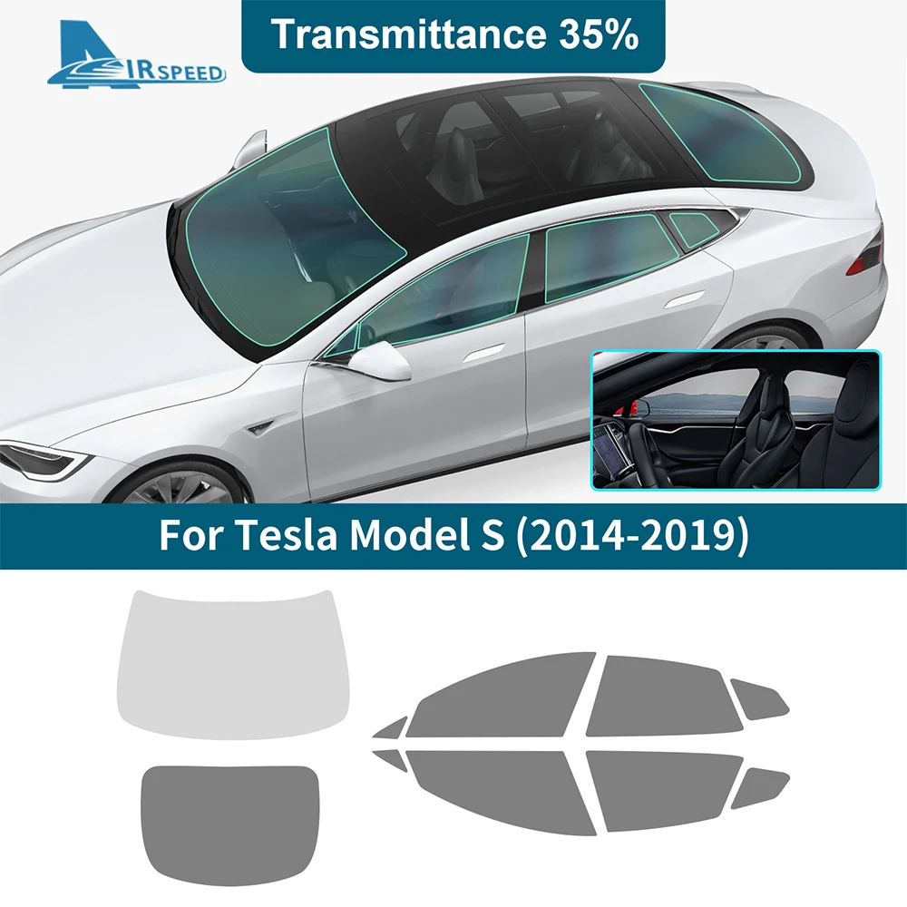 

Летняя тонировочная пленка для солнечной защиты от ультрафиолета для Tesla Model S 2014 2015 2016 2017 2018 2019, аксессуары для переднего и заднего бокового окна автомобиля