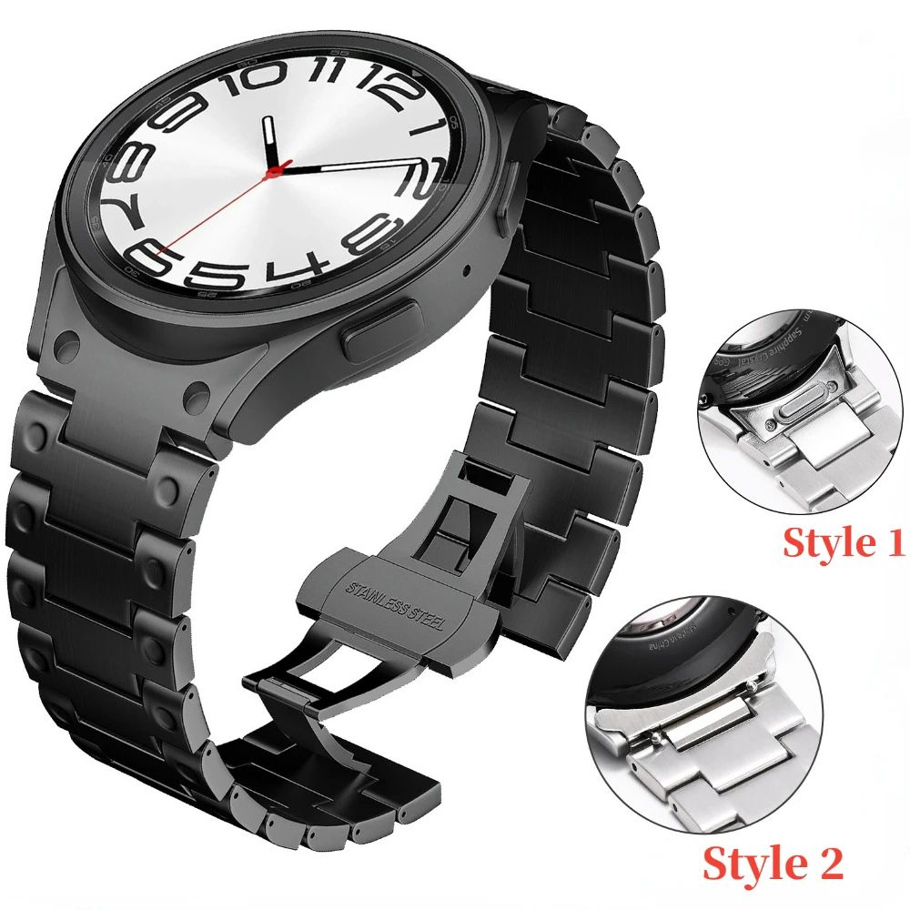 

Metal Strap for Samsung Galaxy Watch 6 Classic 47mm 43mm 7 6 5 4 44mm 40mm Quick Release Bracelet for Watch 5 Pro 45mm/4 Classic