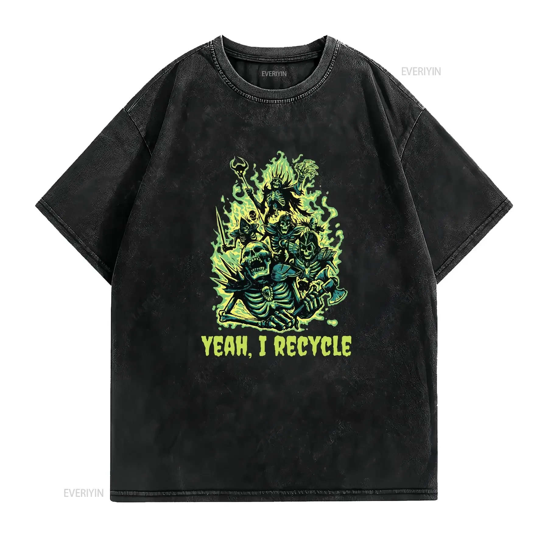 Necromancer Yeah I Recycle classic tee Gaming Necromancy T Shirt Gamer Boardgamer Funny Tabletop s vintage Washed Versatile