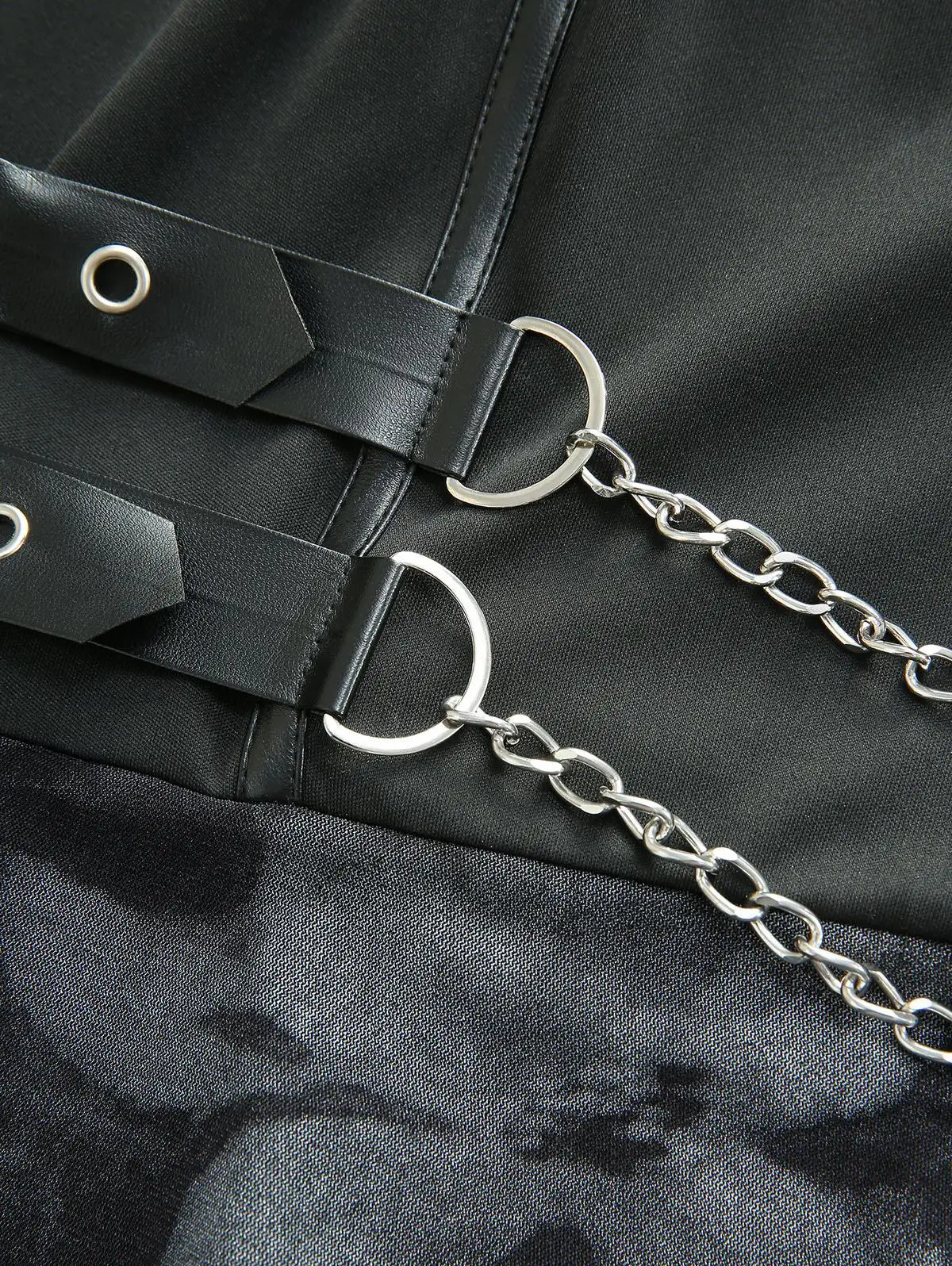 Sukienki na ramiączkach ROSEGAL Plus Size z kwiatowym nadrukiem, ozdobione ćwiekami, łańcuszkami i klamrami, elegancka moda damska, letnia sukienka codzienna.