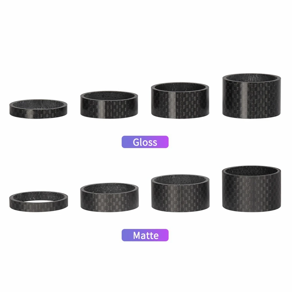 Carbon Fiber Washer 28.6mm Bike Front Forks Spacer 5mm 10mm 15mm 20mm - 100mm Bicycle Headset Washers 1-1/8 \