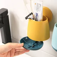 Bathroom Toothbrush Holder Toothbrush Toothpaste Wall-Mounted Storage Rack Kitchen Chopsticks Tableware Drain Shelf Organizer