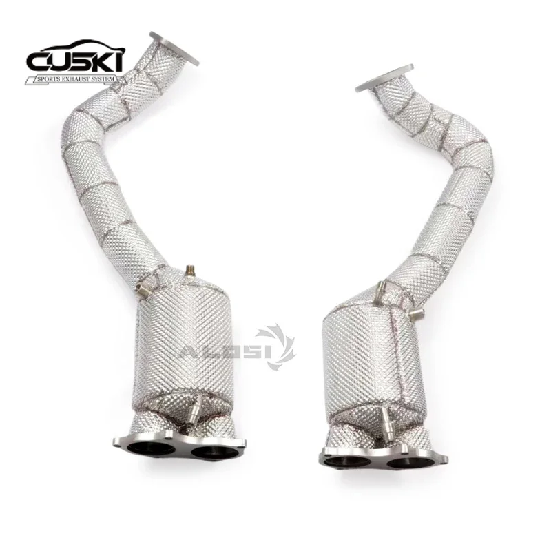 

Exhaust downspout with heat shield suitable for Porsche 718 GTS 4.0 2018-2023 stainless steel exhaust accessories exhaust system