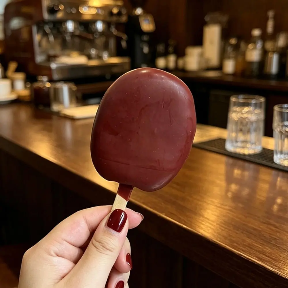 Jouet à presser en TPR à rebond lent, imitation bâtonnet de glace, crème glacée amusante et mignonne, crème glacée au chocolat