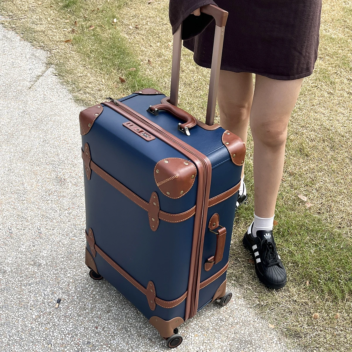 Vintage Mavi Deri İş Seyahat Ç - Travel Lock Tsa Approved incelemesi ve fiyatı
