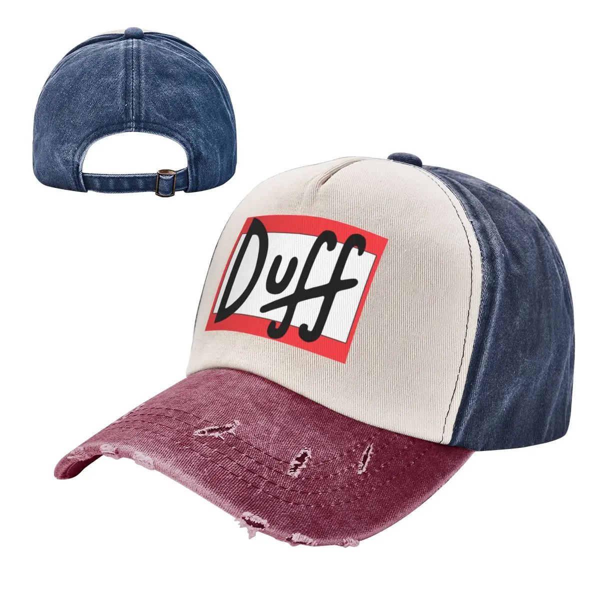 Casual Duff Beer Logo Baseball Cap Unisex Distressed Denim Snapback Hat Outdoor All Seasons Travel Caps Hat