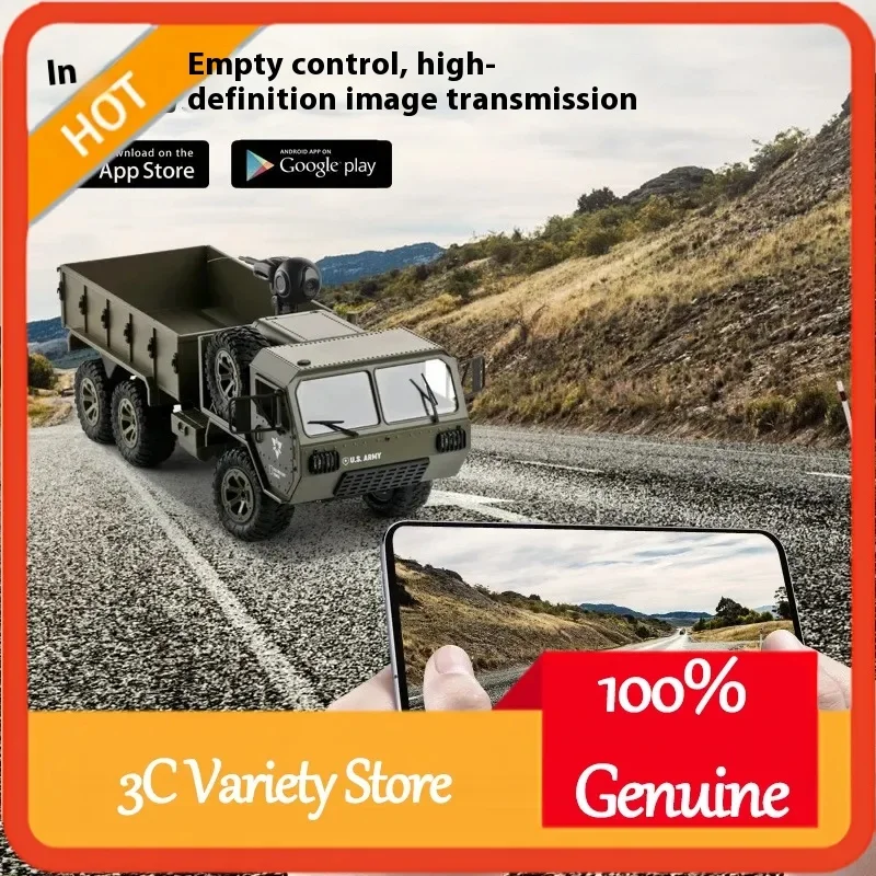 

POWER USARMY FY004A 6-Wheel Drive Off-Road RC Vehicle with Camera Military Grade Remote Control Car Climbable Professional Toy