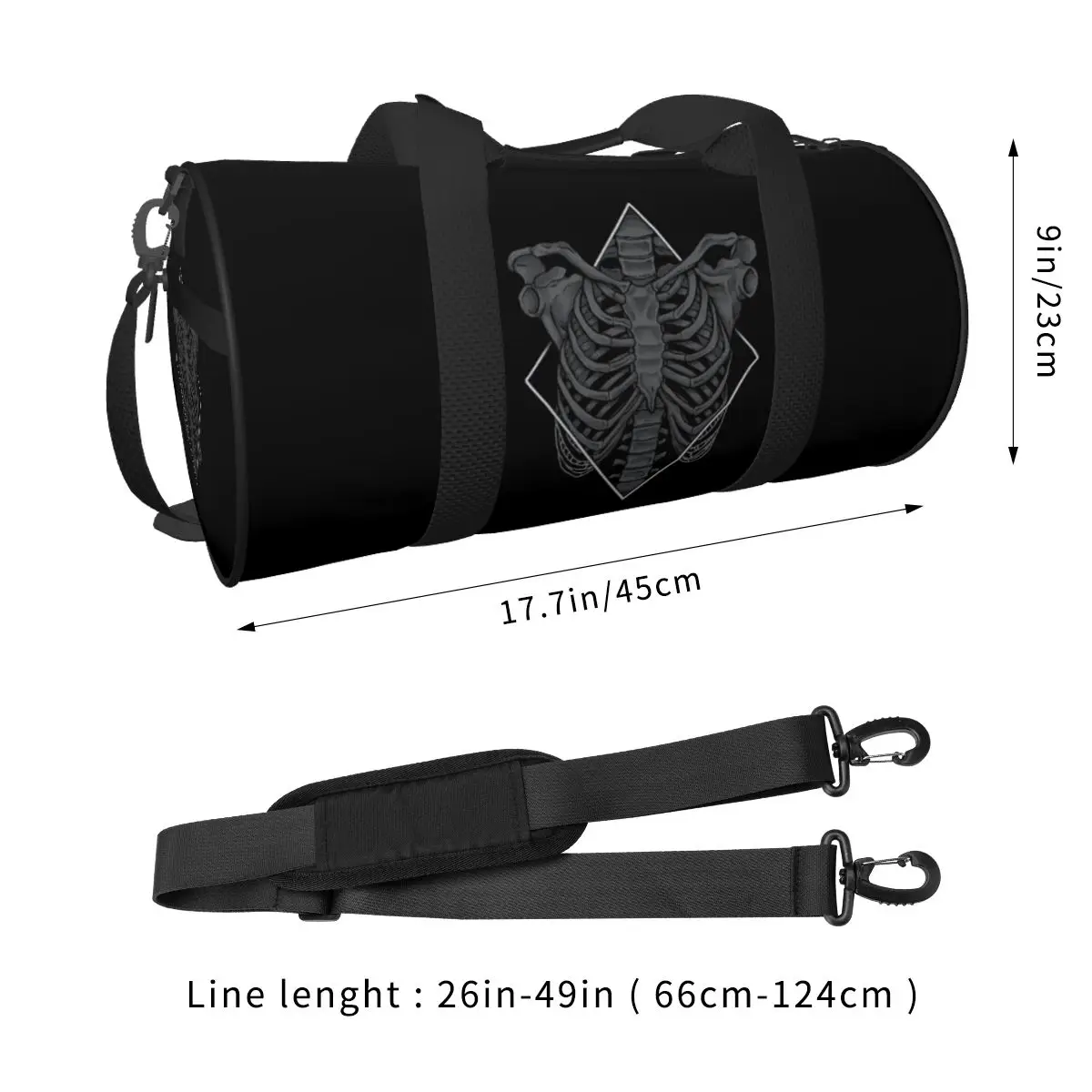 Bones Gym Bag Outdoor Sports Bags Large Luggage Custom Handbag Colorful Fitness Bag For Male Female