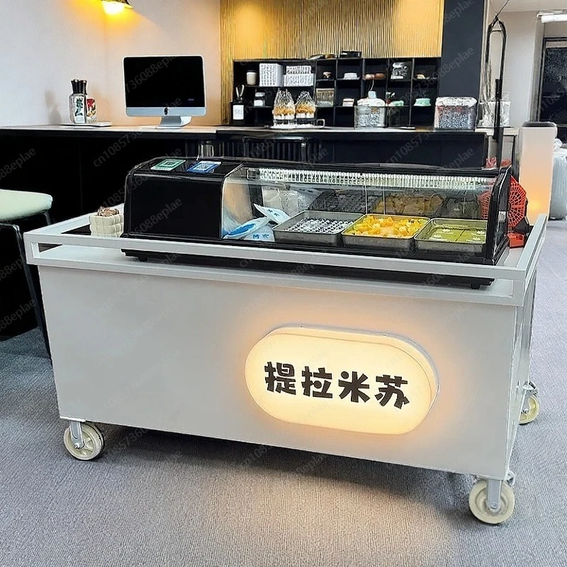 Outdoor Internet celebrity ice cream  Mobile tiramisu stall cart Event promotion Commercial display