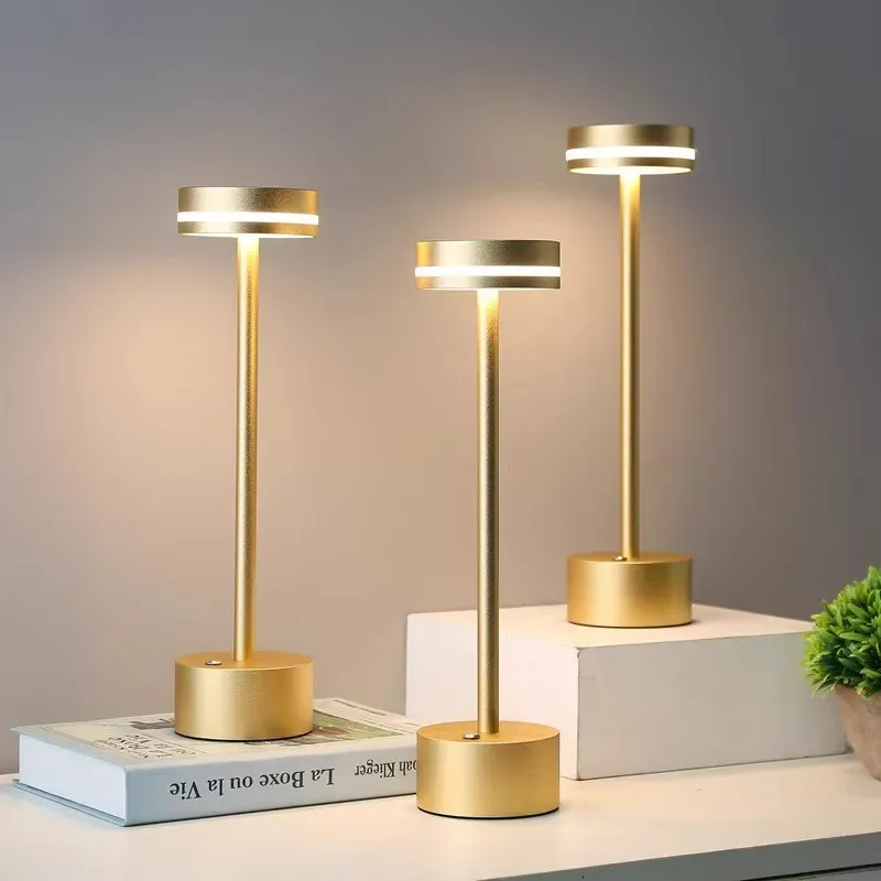 Table Lamp Led Touch Charging Nordic Bar Restaurant Light Creative Metal I-shaped Desk Lamp Living Room Atmosphere Light