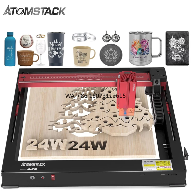 

AtomStack A24 X24 Pro 120W Smart WIFI Control Desktop Diode Laser Cutting Machine for Wood MDF Metal Granite