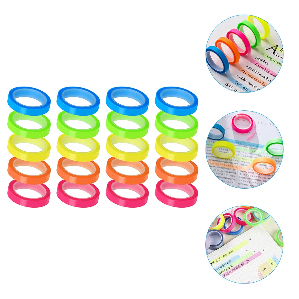 20 Rolls Ultra Thin Index Stickers Household Page Markers Convenient Multi-function Book Tabs Labels Tape