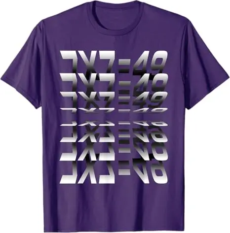 7x7 = 49 Humor Sarkastische Meme-Seite Flipped Art T-Shirt Y2k Bruh 7x7 = 49 Lustiges Stupid Brainrot Anaglyph Graphic Personalisiertes T-Shirt – Detail 4