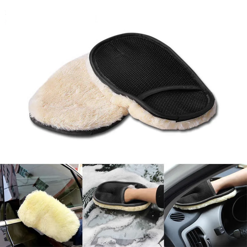 Thickened Fleece-Lined Wool Car Wash Gloves: Ultimate Cleaning Brush for Cars and Motorcycles