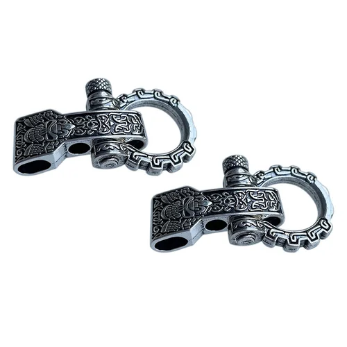 Imagen 2 del producto Hebillas de lazo de Paracord, pasador de tornillo, grillete de anclaje, grilletes ajustables para correa de pulsera de Paracord, 10 piezas