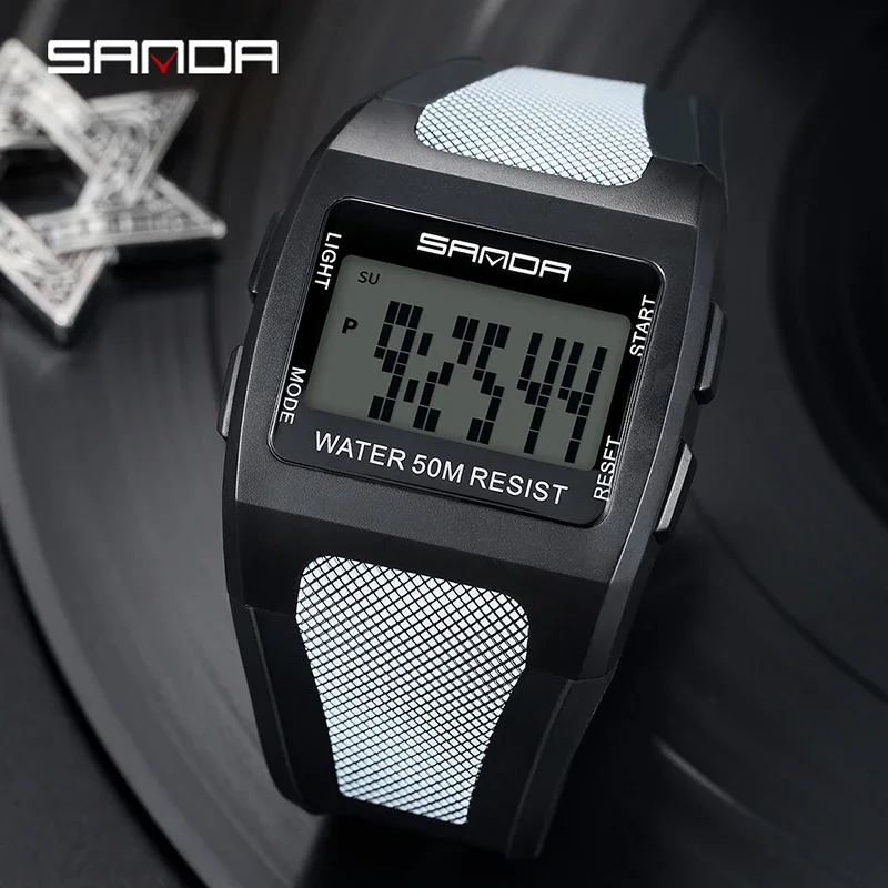 SANDA 2023 New Fashion Multifunctional Electronic Watch Mens Watches Top Brand Outdoor Sports Watch Timer Alarm Clock Reloj 222