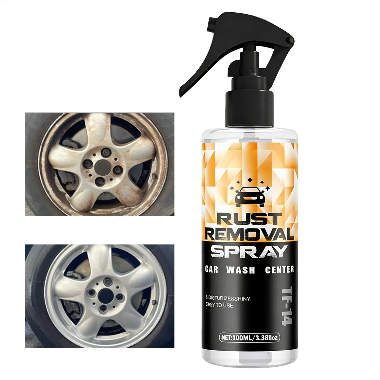 Rust Remover Spray for Metal 100ml Powerful Long Lasting Deep Cleaning Automotive Rust Dissolver Spray for Automotive Truck RV