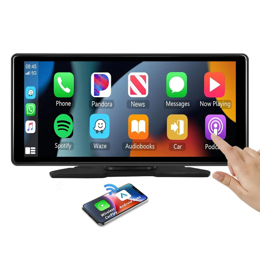 

STLFWireless Carplay & Android Auto 10.36 Portable Carplay Screen for Commercial Vehicle Recorder Universal Car Radio