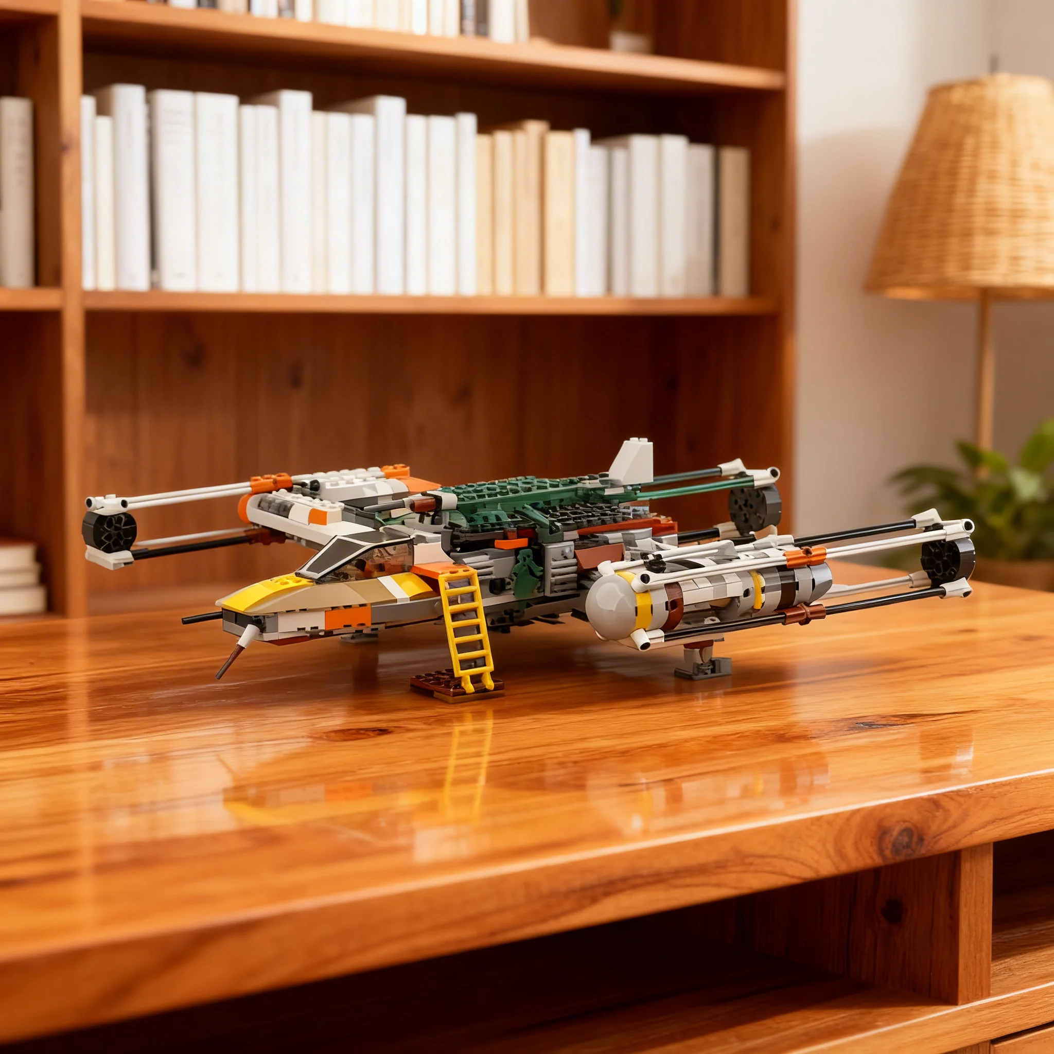965pcs MOC Abandoned Y Wing Diorama Space Battle Galaxy SciFi Model Building Blocks Advanced Build Pack Premium Craft Toy Gift