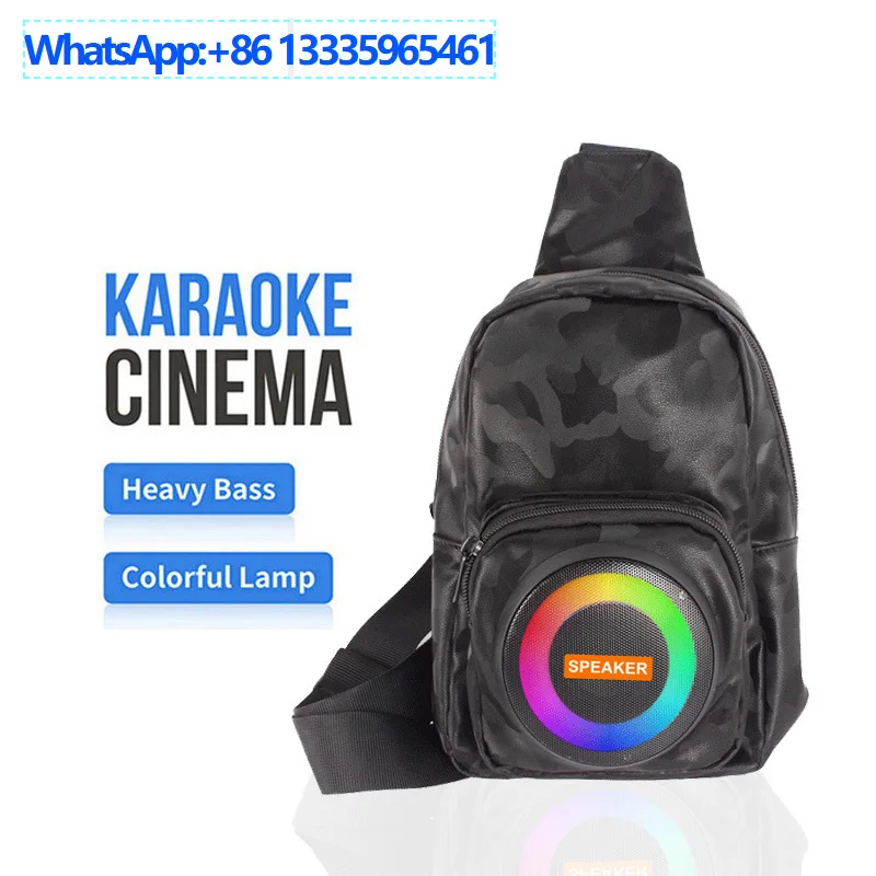 

ZQS702 Сумка для микрофона Bluetooth, уличная сумка через плечо k-song, артефакт экскурсовода, персонализированный аудиорюкзак Shout Mai