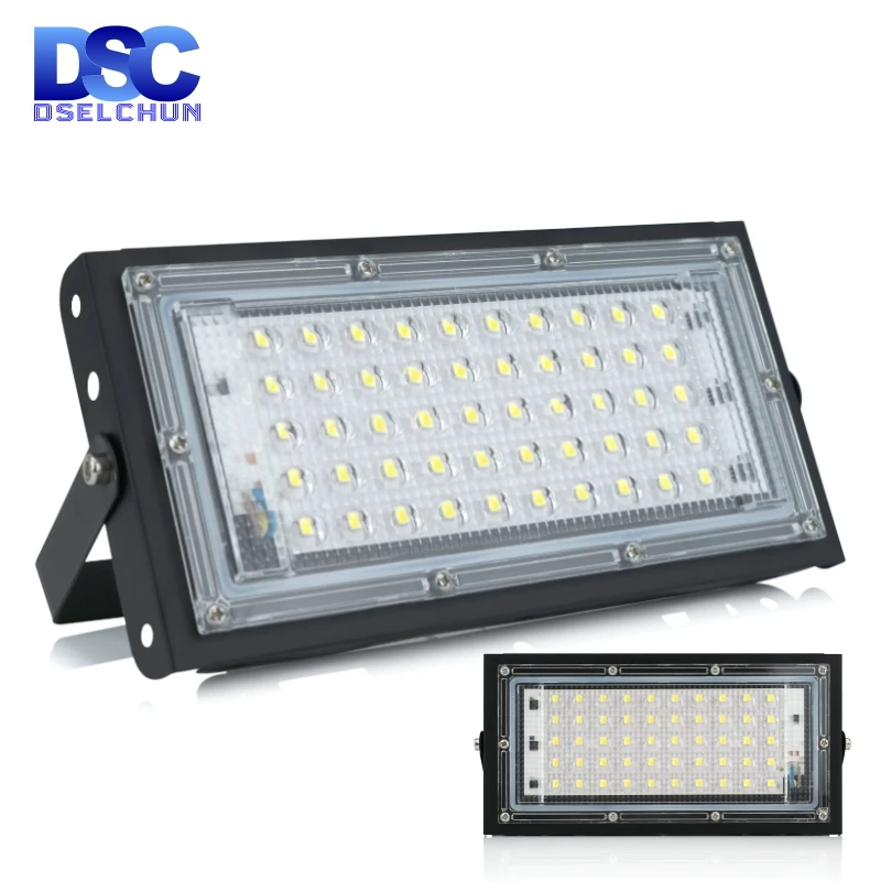 Foco Reflector Led para exteriores, farola impermeable IP65, iluminación de paisaje, 50W, CA 220V 230V 240V