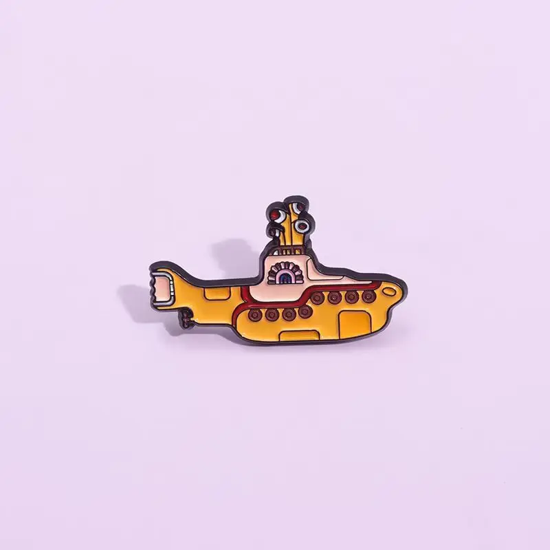 

Beatles Rock Band Perimeter Brooch Yellow Submarine Alloy Badge Music Lovers Clothes Backpack Accessories