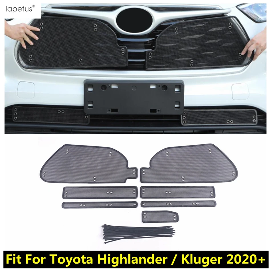 

Car Insect Screening Mesh Front Grille Insert Net Accessories For Toyota Highlander / Kluger 2020 2021 2022 2024 2025