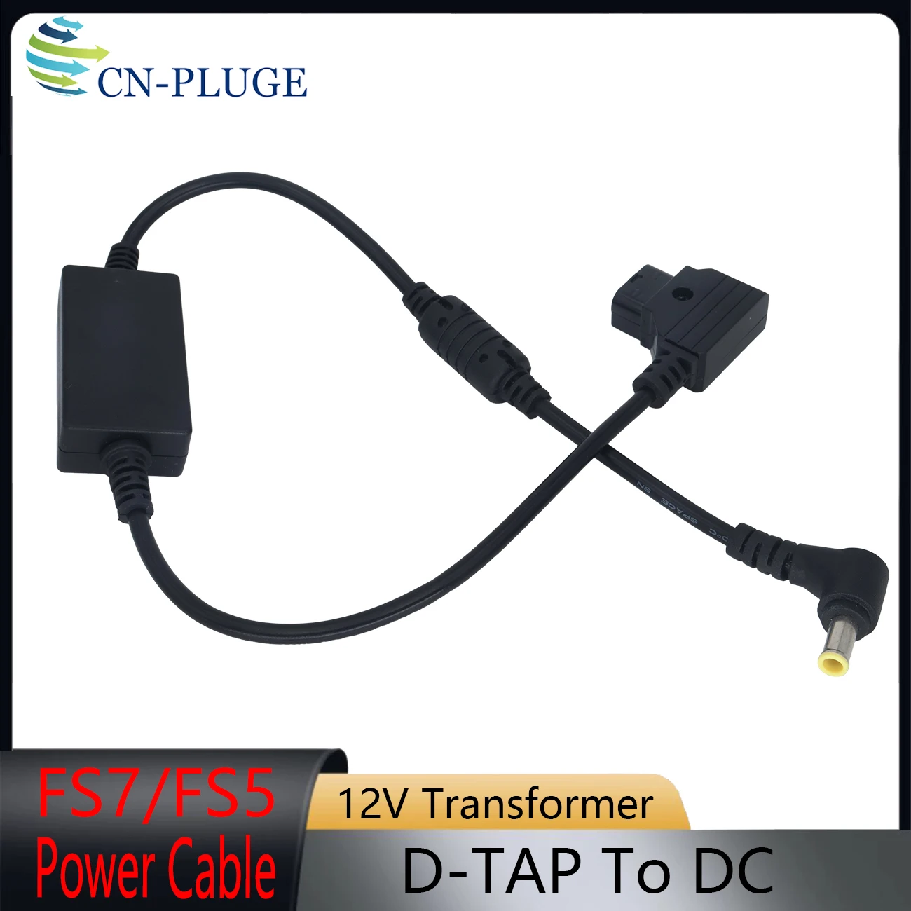 D-Tap Male to 12V Stabilized DC Power Cable for Sony FS5, FS7 Camera Power Cable