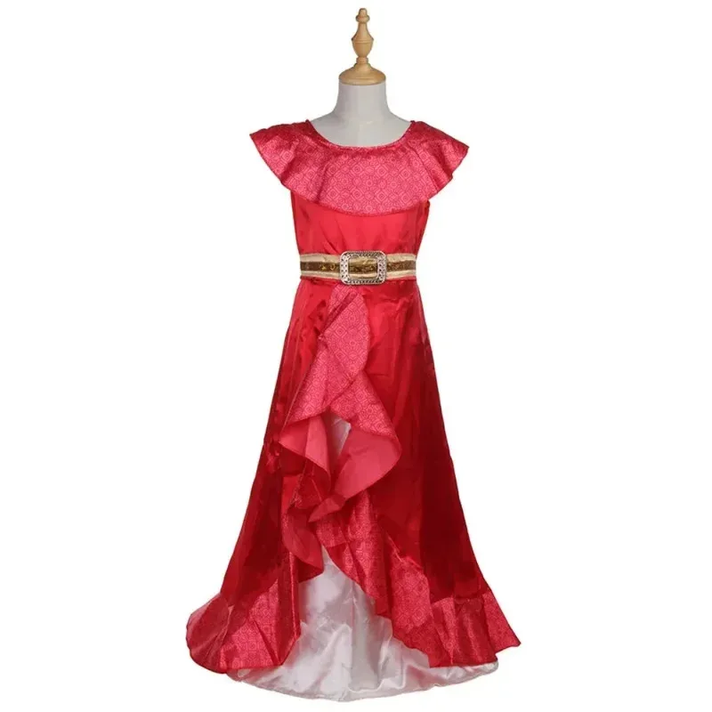 Anime Princess Elene Cosplay Costume Kids Cute Red Dress Full Set Girls Role Play Princess Dress Suit Halloween Carnival Party
