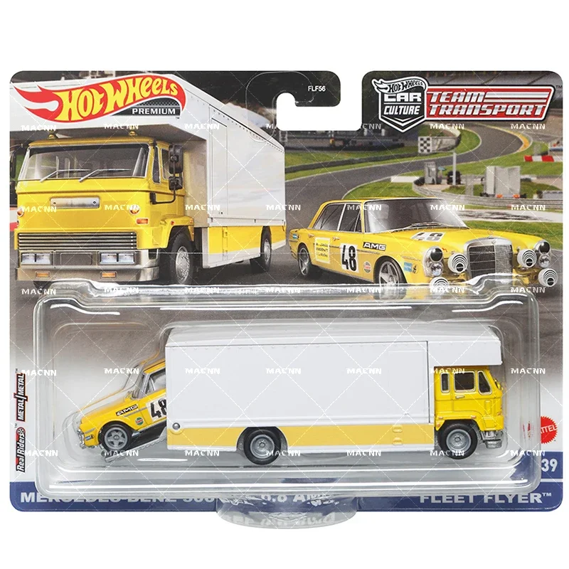 Original Hot Wheels Car Culture Premium Diecast 1/64 Models Team Transport Advan Metal Vehicle Collector Toys for Boys Truck Bus