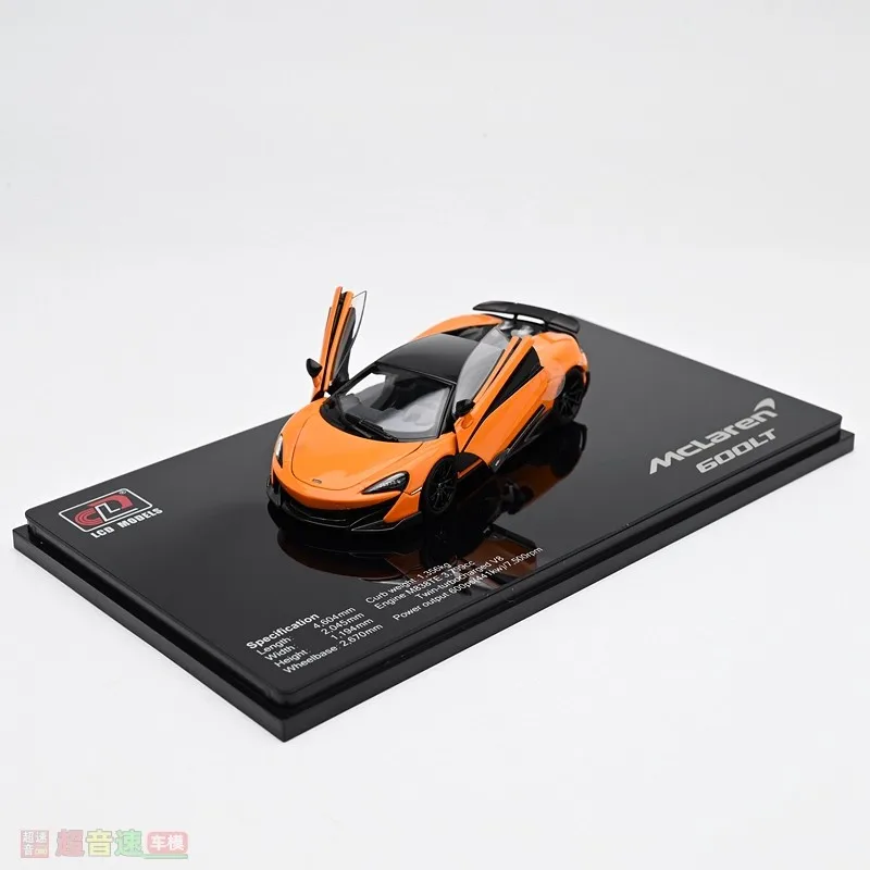 Modèle de voiture en alliage moulé sous pression, échelle LCD 1/43, McLaren 600LT, entièrement ouvrable, produit fini pour Collection de supercars, cadeau d'anniversaire pour garçon